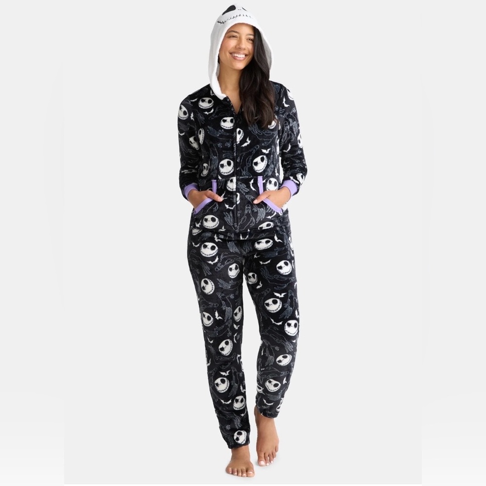 Jack Skellington Union Suit Nightmare Before Christmas Pajamas Women’s XS 0-2‎